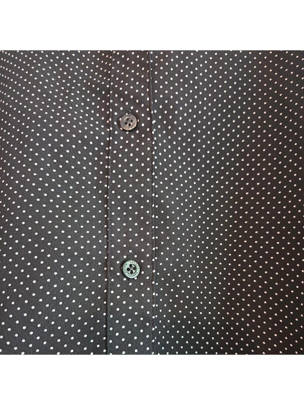 Lauren Ralph Lauren Polka Dot Button Down Blouse Business Casual 3xl Womens - Picture 2 of 7